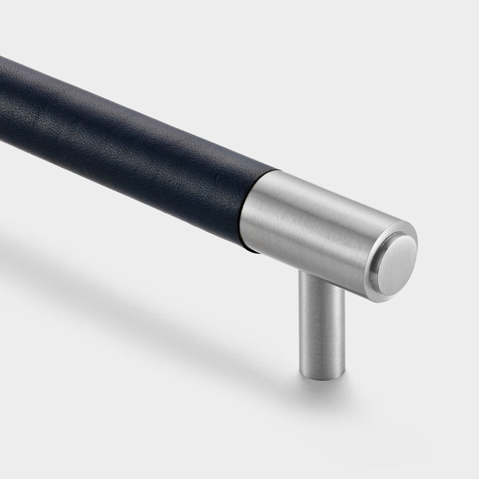 Brass Bar Handle With Backplate- Silver - Hole Centre 224mm – product view 7