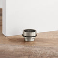 Brass & Black Terrazzo Floor Mounted Door Stops in Silver