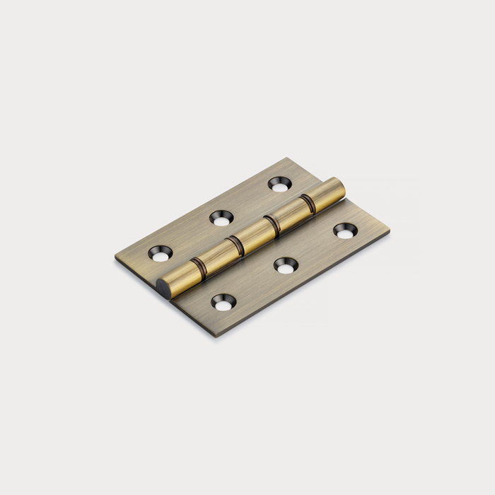 Brass Butt Hinge in Antique - Double Bronze Washered - 76mm x 51mm