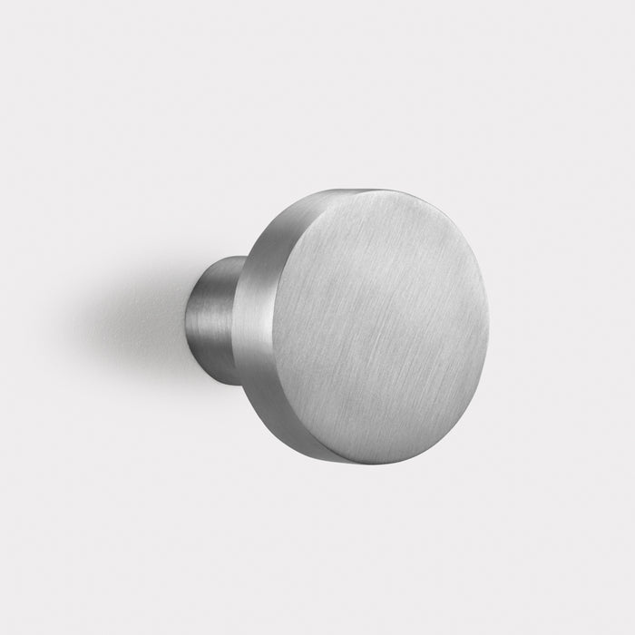Brass Coat Hook in Silver – rear view