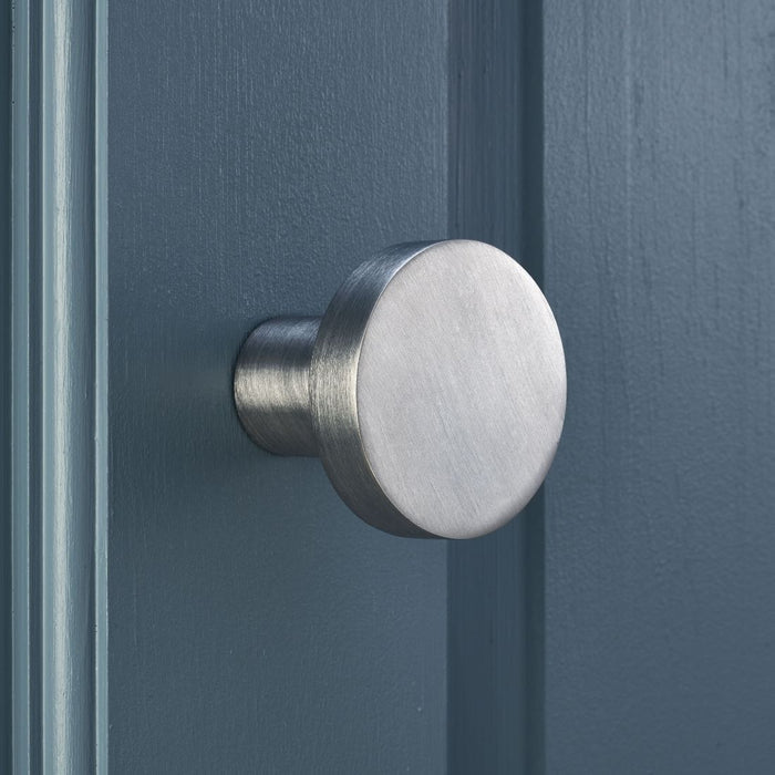 Brass Coat Hook in Silver – installed view