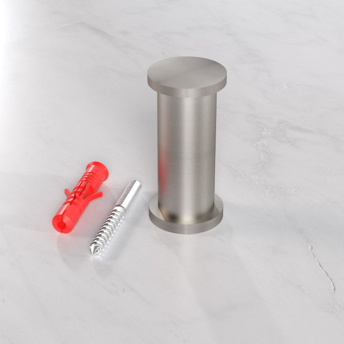 Brass Coat Hook in Silver – product view 3