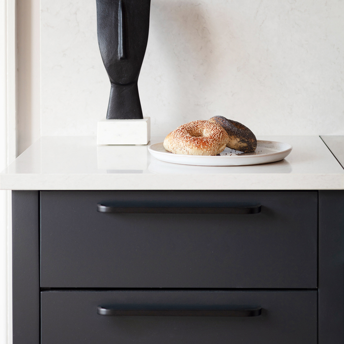 Brass Curved Cabinet Handles in Black – product view 5