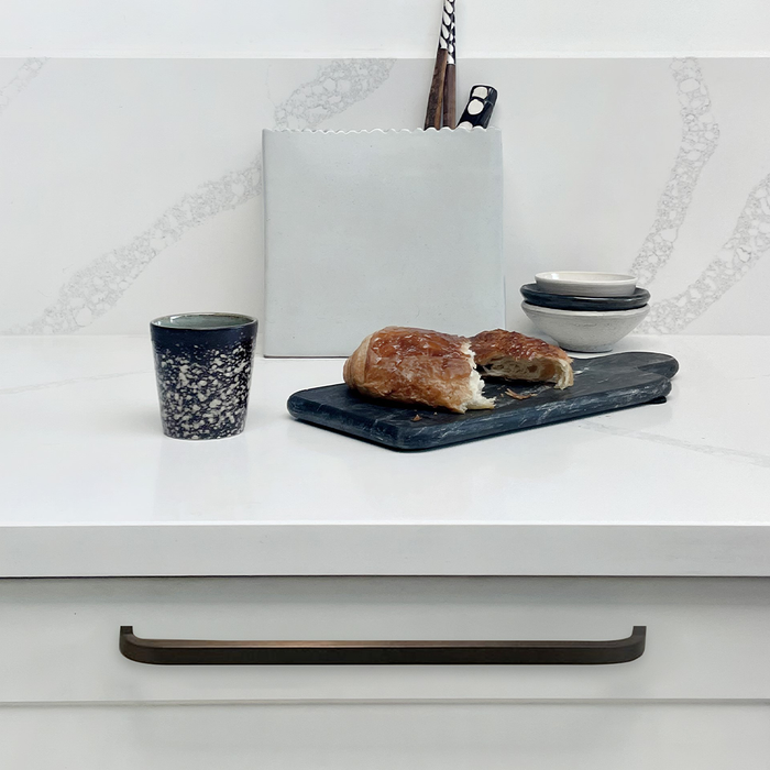 Brass Curved Cabinet Handles in Bronze – product view 3