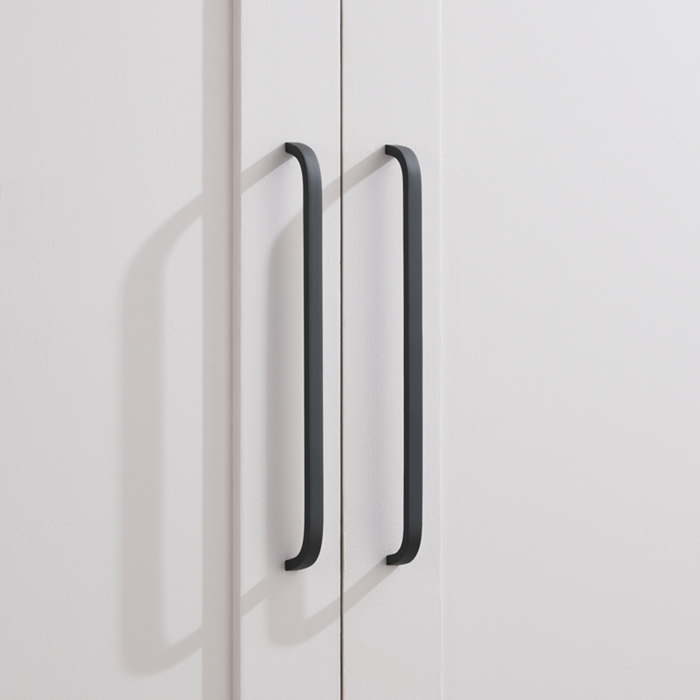 Brass Curved Cabinet Handles in Gunmetal Grey – product view 2