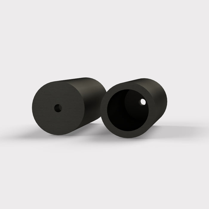 Brass Cylinder Pull Cord Light Switch in Black – product view 3