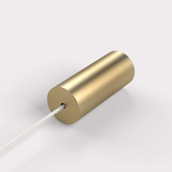 Brass Cylinder Pull Cord Light Switch in Gold – product view 2