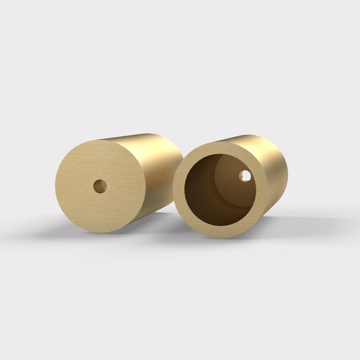 Brass Cylinder Pull Cord Light Switch in Gold – product view 3