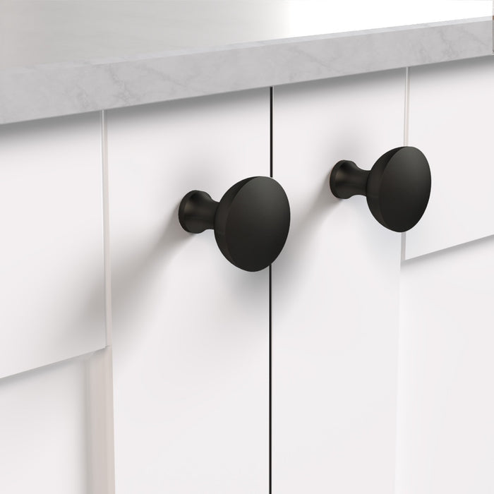 Brass Dome Door Knobs in Black – product view 2