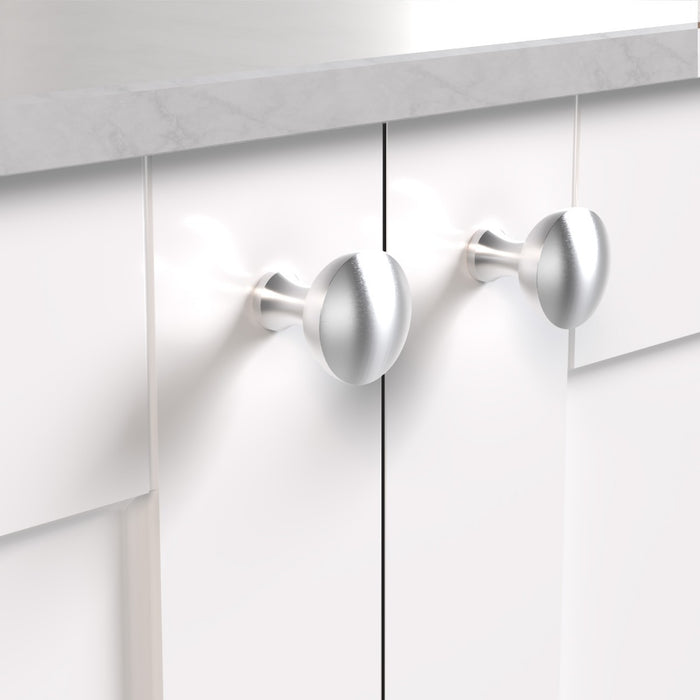 Brass Dome Door Knobs in Chrome – product view 2