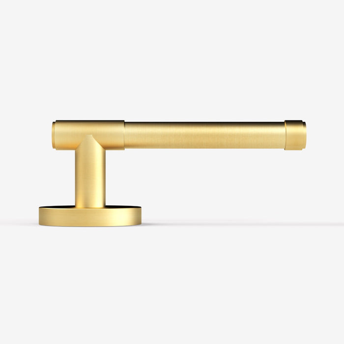 Brass Door Lever Handle in Gold – product view 3