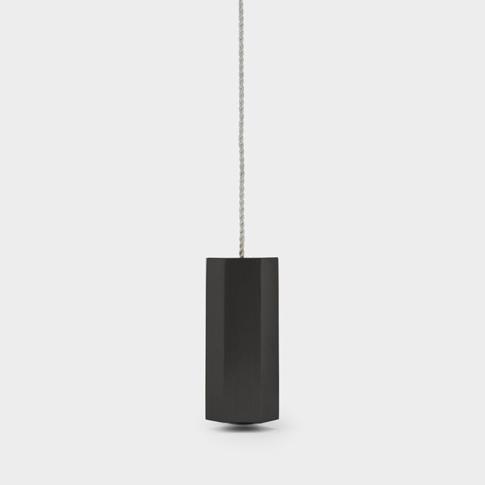 Brass Hexagon Pull Cord Light Switch in Black