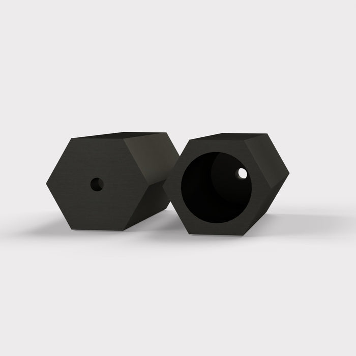 Brass Hexagon Pull Cord Light Switch in Black – product view 3