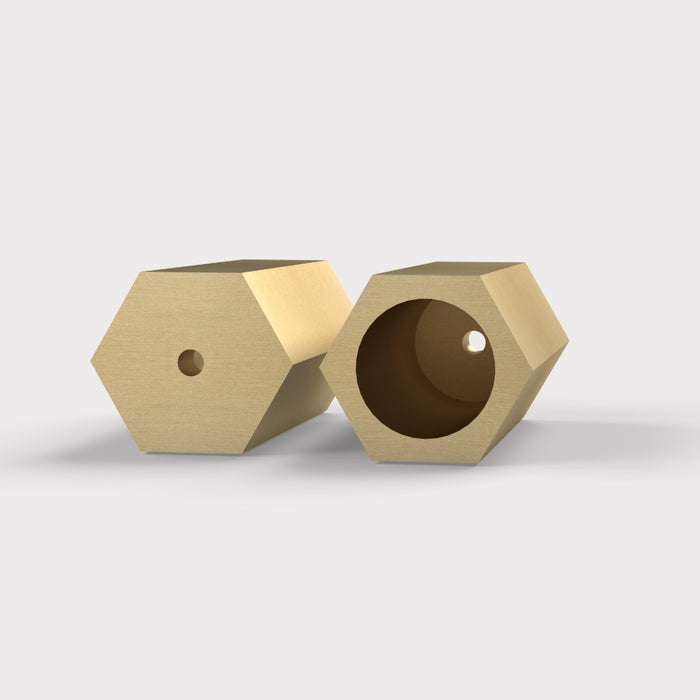 Brass Hexagon Pull Cord Light Switch in Gold – product view 3