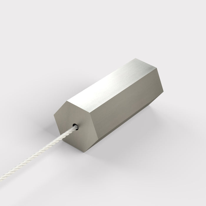 Brass Hexagon Pull Cord Light Switch in Silver – product view 2