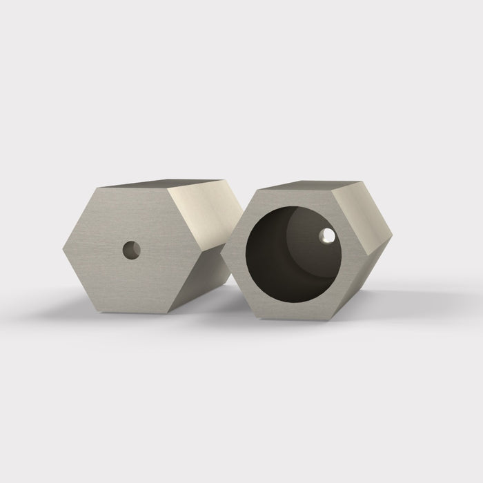 Brass Hexagon Pull Cord Light Switch in Silver – product view 3