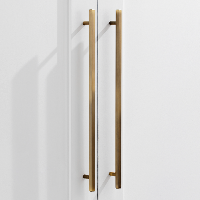 Brass Hexagonal Cabinet Handles in Antique – product view 2
