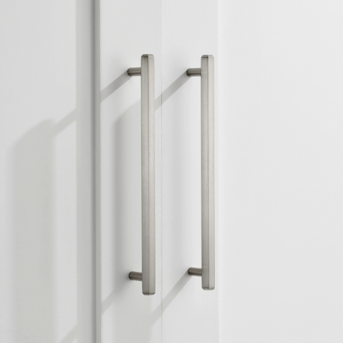 Brass Hexagonal Cabinet Handles in Silver – product view 2