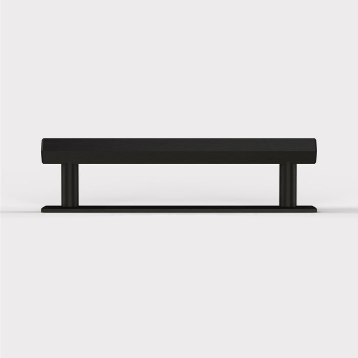 Brass Hexagonal Cabinet Handles With Backplate in Black – product view 5