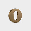 Brass Keyhole Cover: Key Escutcheon Plate Set in Antique