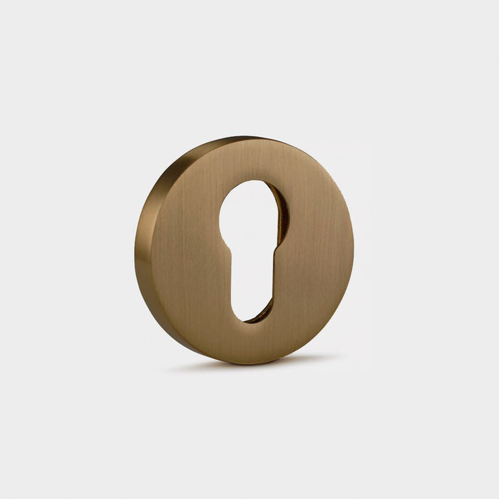 Brass Keyhole Cover: Key Escutcheon Plate Set in Antique