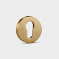 Brass Keyhole Cover: Key Escutcheon Plate Set in Gold