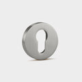Brass Keyhole Cover: Key Escutcheon Plate Set in Silver