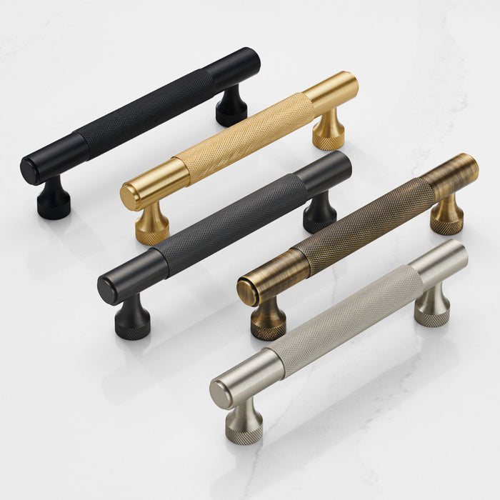 Brass Knurled Cabinet Handles in Gold – product view 6