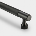 Brass Knurled Cabinet Handles in Gunmetal - 128mm