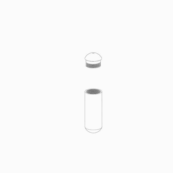 Brass Knurled Cylinder Pull Cord Light Switch in Silver – product view 3