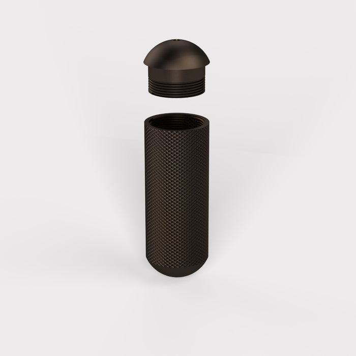 Brass Knurled Cylinder Pull Cord Light Switch in Bronze – product view 2