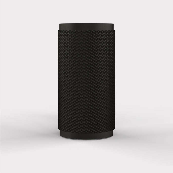 Brass Knurled Cylinder Pulls in Black – product view 2