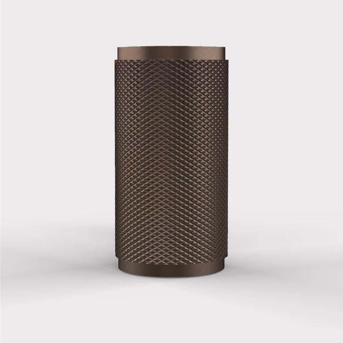 Brass Knurled Cylinder Pulls in Bronze – product view 2