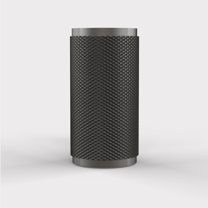 Brass Knurled Cylinder Pulls in Gunmetal – product view 3