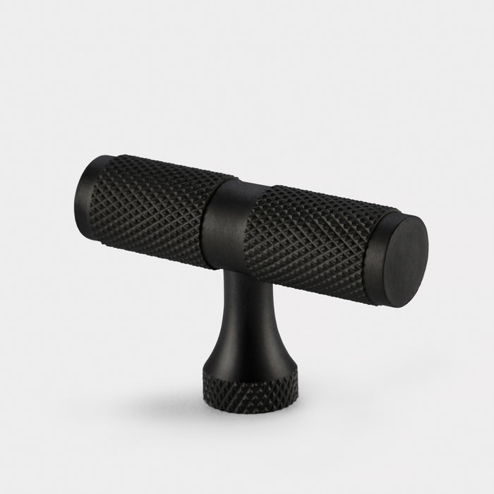 Brass Knurled T Bars in Black