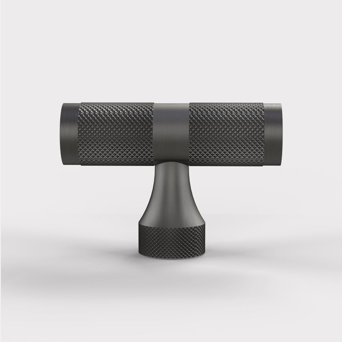Brass Knurled T Bars in Gunmetal – product view 2