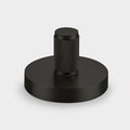 Brass Knurled Thumbturn Door Lock Set in Black