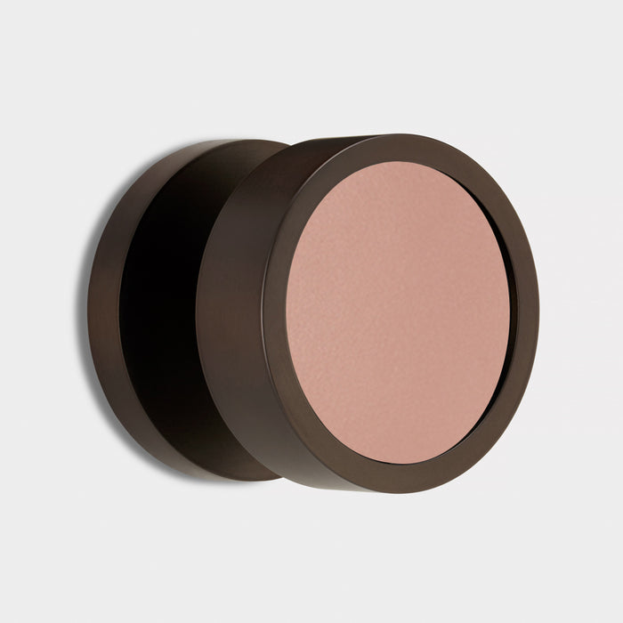 Brass & Leather Mortice Door Knobs in Bronze – product view 7