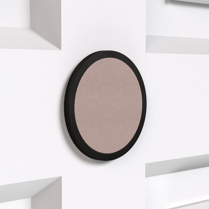 Brass & Leather Number Door Plaque in Black – product view 5