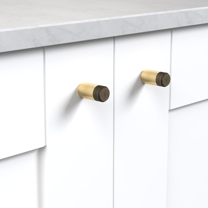 Brass Linear Cylinder Pulls in Gold and Antique Gold – product view 2