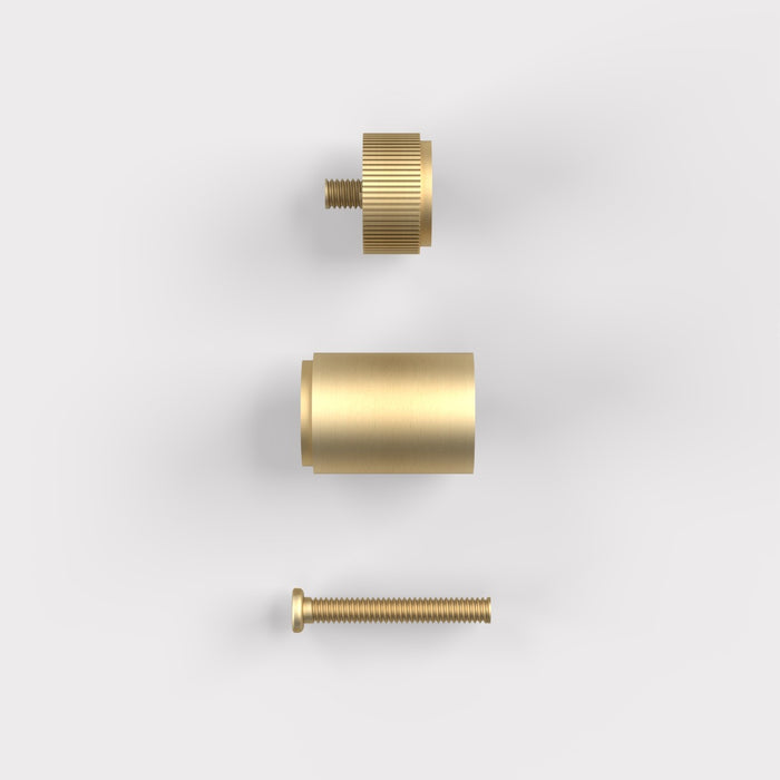 Brass Linear Cylinder Pulls in Gold – product view 3