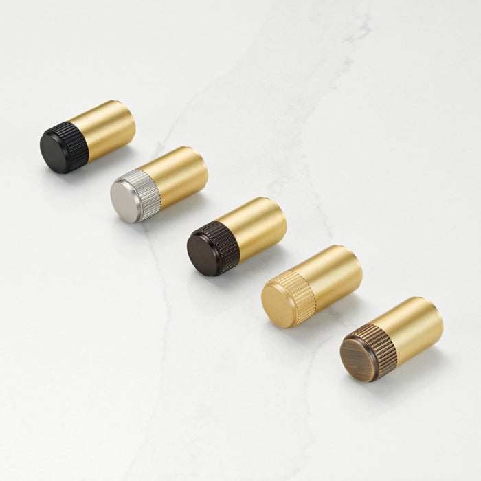 Brass Linear Cylinder Pulls in Gold – product view 4
