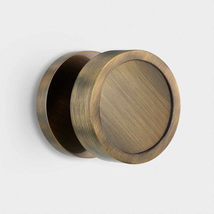 Brass Mortice Door Knobs in Antique – installed view