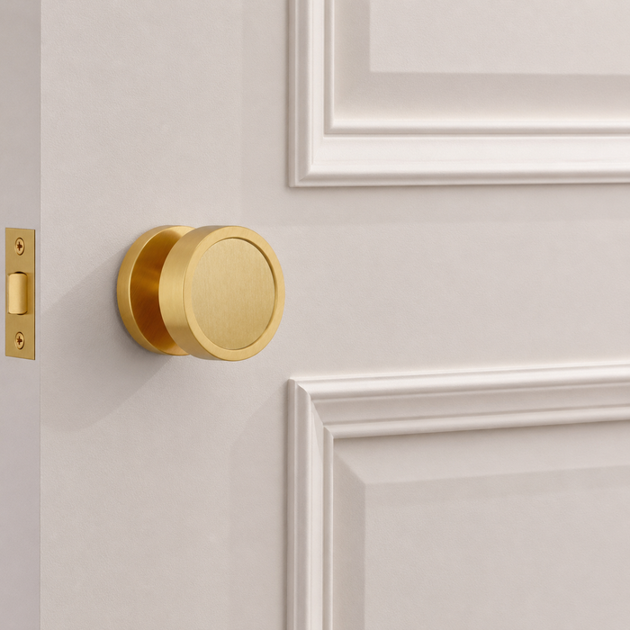 Brass Mortice Door Knobs in Gold – product view 6