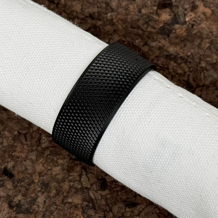 Brass Napkin Rings in Black – product view 2