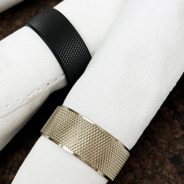 Brass Napkin Rings in Black – product view 3