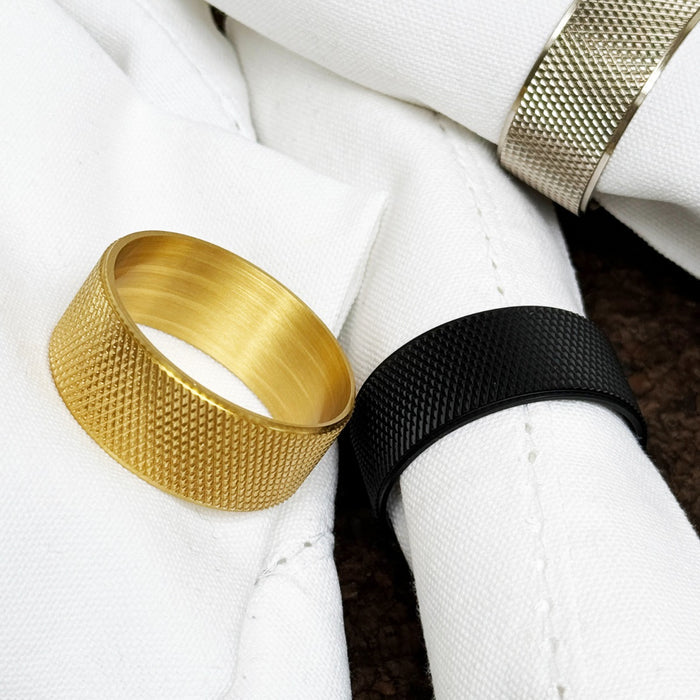 Brass Napkin Rings in Gold – product view 3