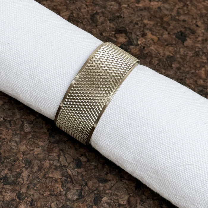 Brass Napkin Rings in Silver – product view 2