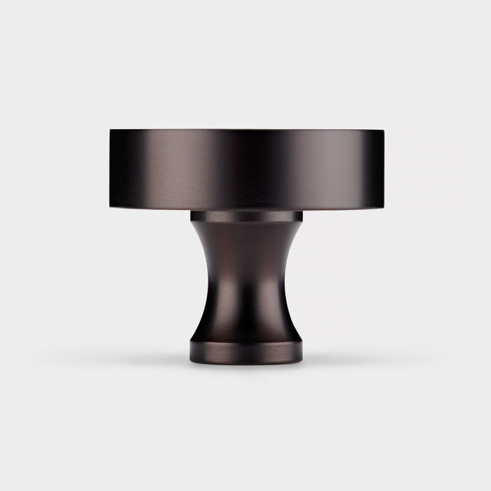 Brass Round Door Knobs in Bronze – side view