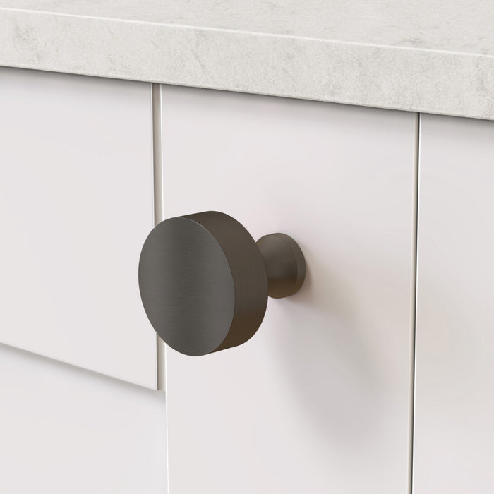 Brass Round Door Knobs in Gunmetal – product view 3
